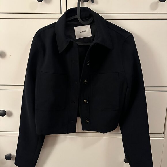 Aritzia Wilfred Little Cropped Jacket - Crepette in Black Size XS - Picture 2 of 4